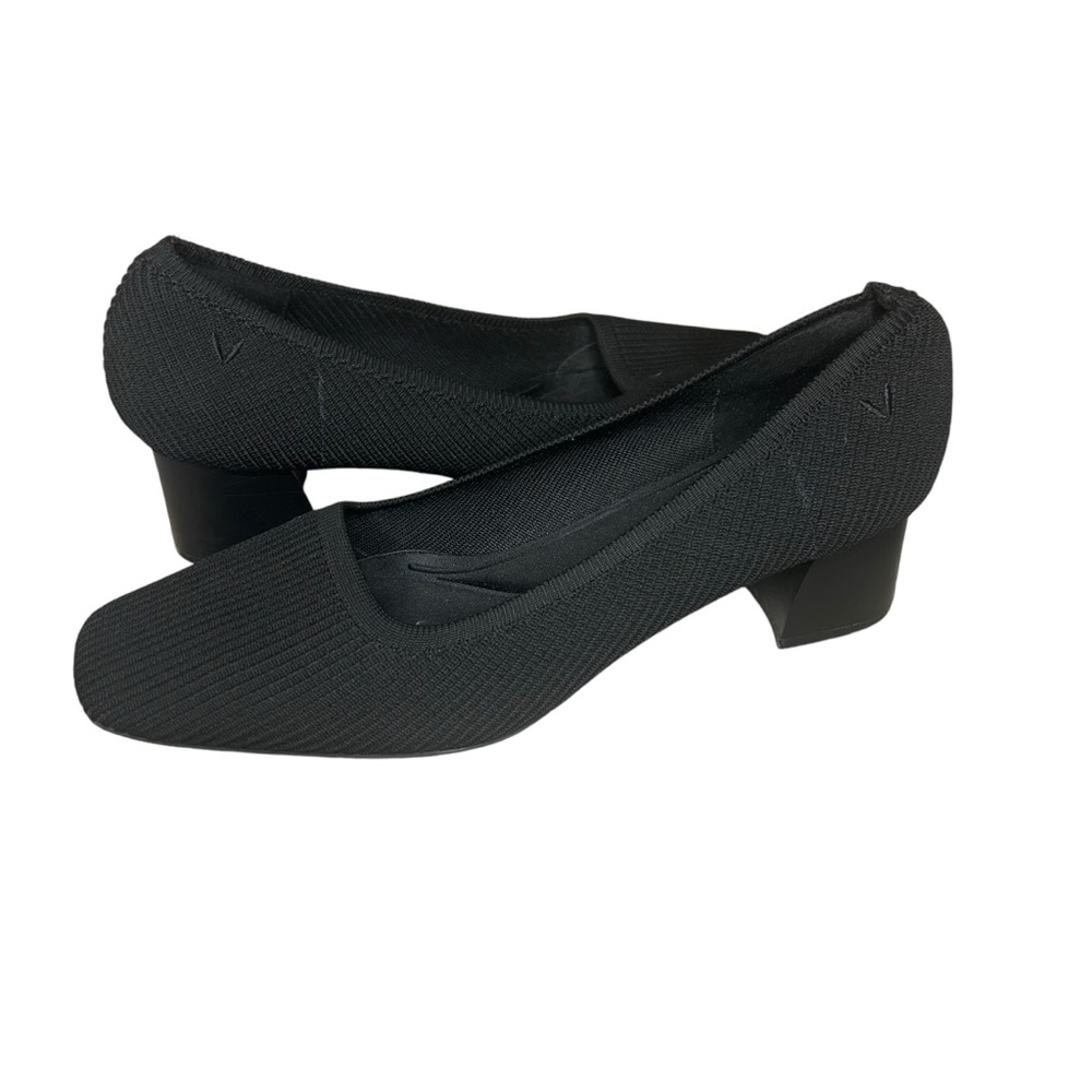 Vivaia Melody Square-Toe Chunky Heels size 41/9.5 black comfort career block